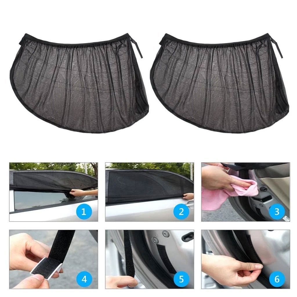 Rideaux Pare-soleil Latéral pour Voiture 2Pcs – ستر واقي للشمس - الصورة 2