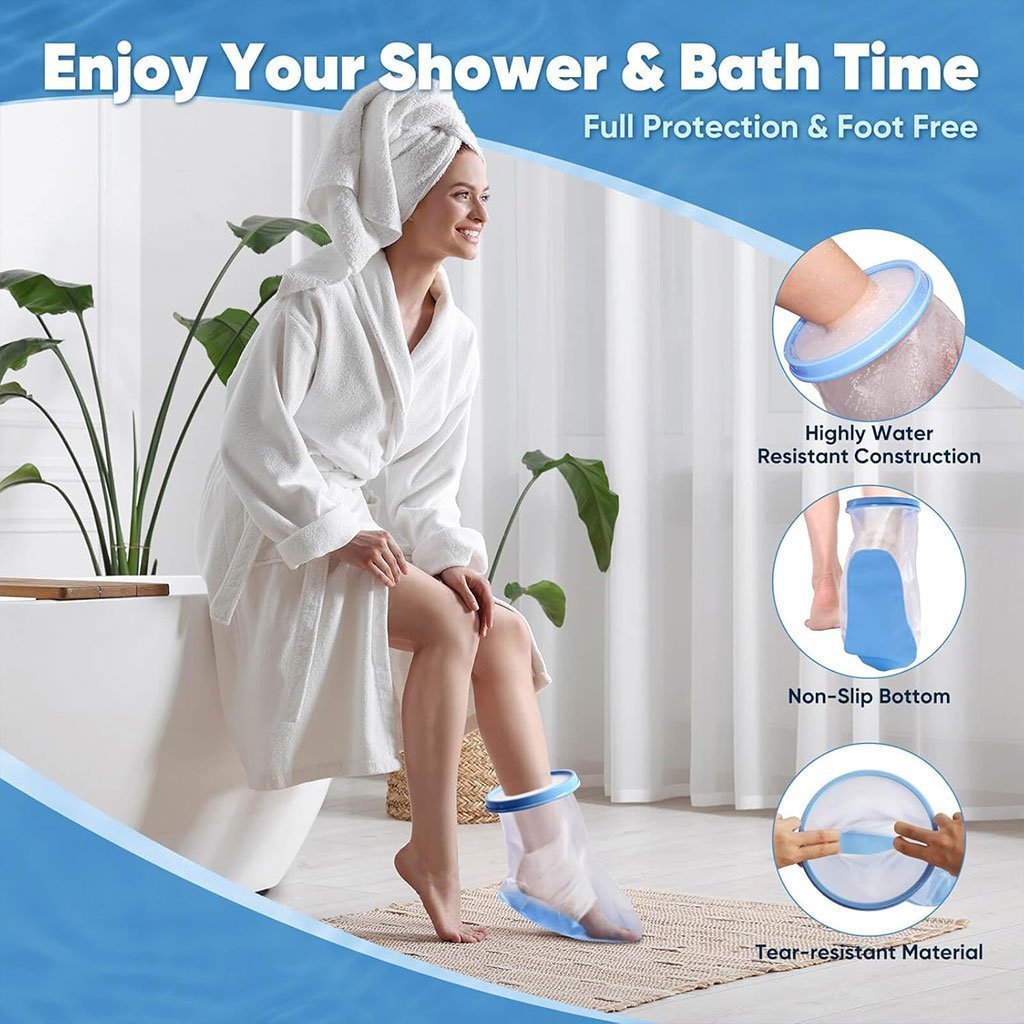 Housse de plâtre imperméable pour la douche protection demi pied adulte – غطاء عازل للمياه للرجل المكسورة - الصورة 7