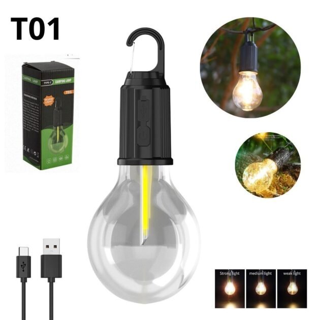 Lampe de Camping Portable étanche rechargeable 3 modes