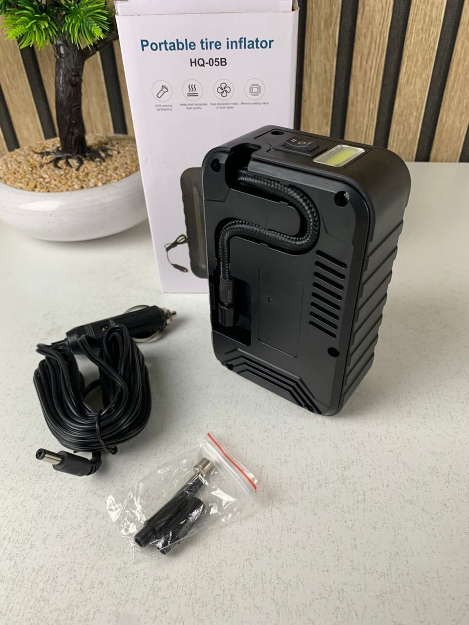 Pompe de Gonflage Portable Haute Pression avec Lampe LED – مضخة نفخ محمولة عالية الضغط مزودة بإضاءة - الصورة 4