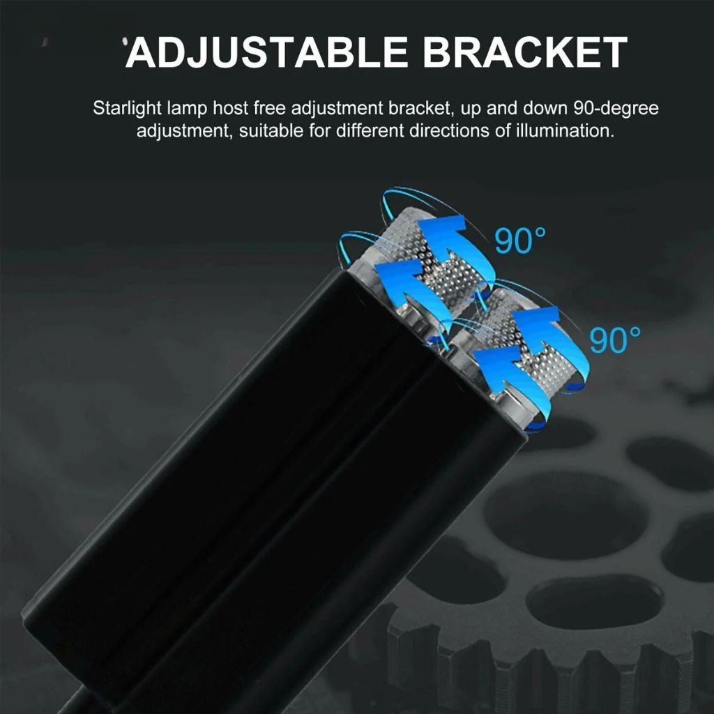 Double Projecteur Étoilé LED pour Intérieur de Voiture USB – إضاءة سقف السيارة - الصورة 4
