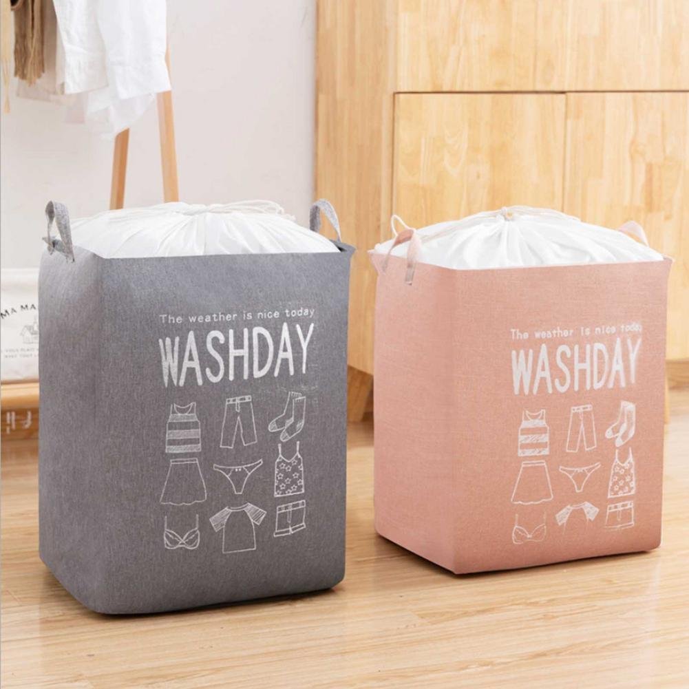 Panier à linge de grande capacité pliable pour vêtements couette, vêtements sales pour salle de bain moderne - الصورة 4