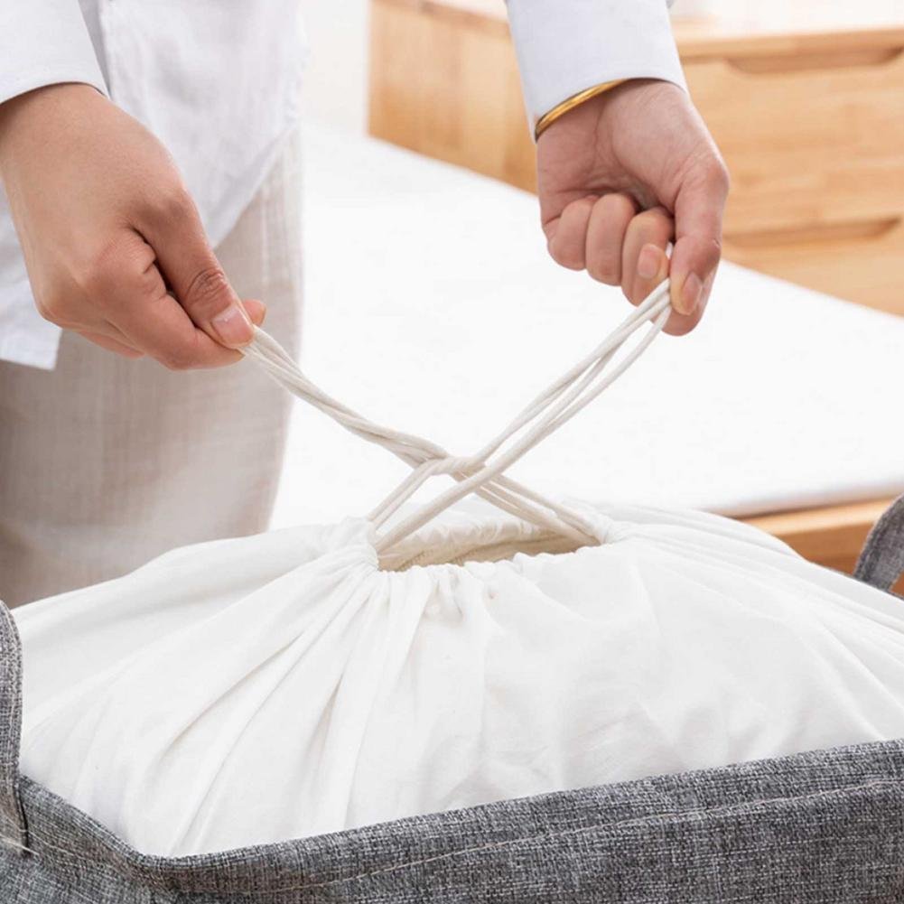 Panier à linge de grande capacité pliable pour vêtements couette, vêtements sales pour salle de bain moderne - الصورة 5
