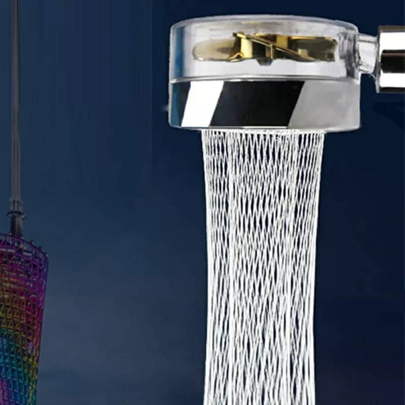 Pommeau de Douche avec Ventilateur Économie pour Salle de Bains Débit 360 Degrés Rotation - الصورة 5