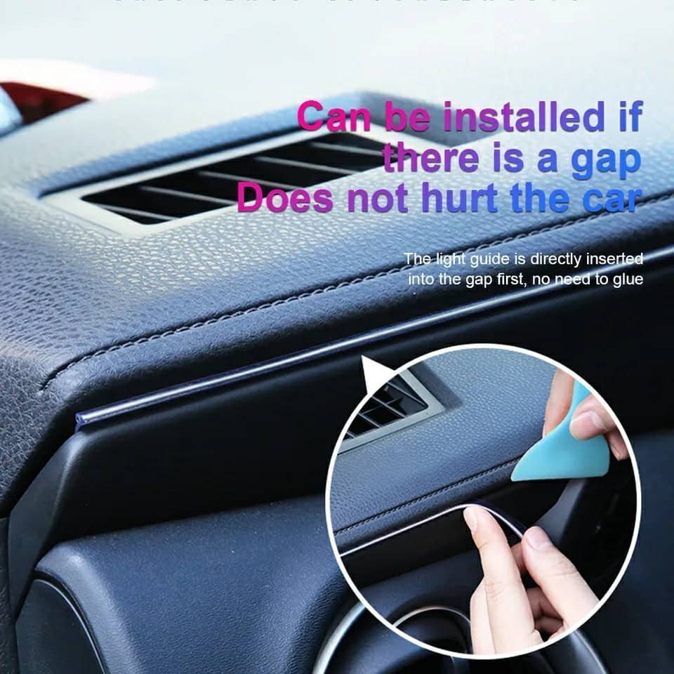 Bande lumineuse Fibre optique Led fluo RGB USB pour intérieur de voiture - الصورة 4