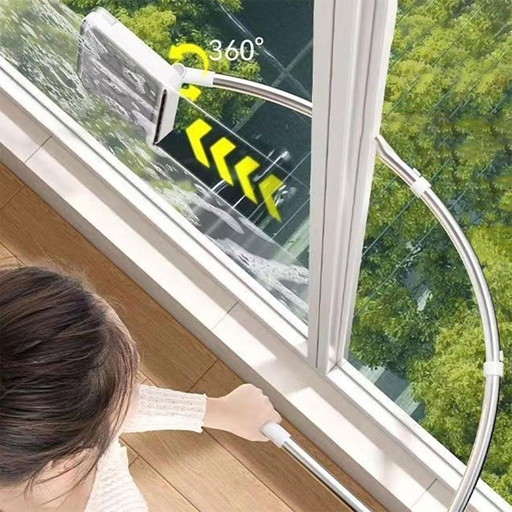 أداة تنظيف النوافذ بمقبض تلسكوبي طويل - الصورة 3