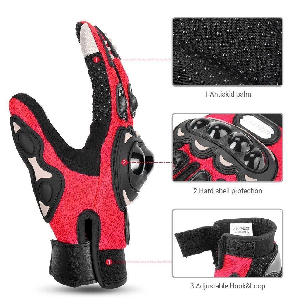 Pack Moto Hiver Cagoule intégrale thermique + Gants Pro Biker respirants avec protections antidérapantes - الصورة 4