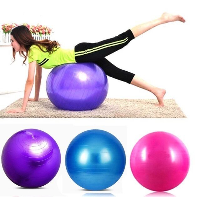 Balle de Yoga suisse ,Stretches, équilibre, résistance à la tension, gymnastique,fitness a la maison