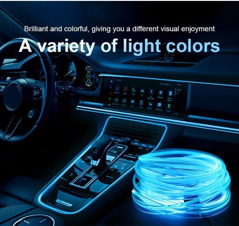 ⁦Bande lumineuse Fibre optique Led fluo RGB USB + Mini projecteur LED Gratuit⁩ - الصورة ⁦2⁩