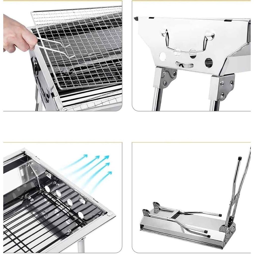 Barbecue Pliable en Acier Inoxydable pour Camping – شواية محمولة - الصورة 3