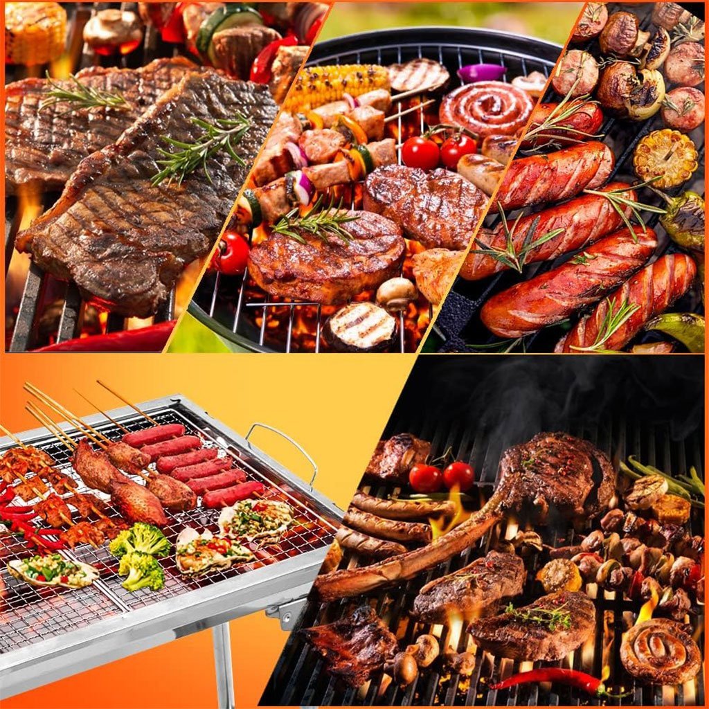 Barbecue Pliable en Acier Inoxydable pour Camping – شواية محمولة - الصورة 4