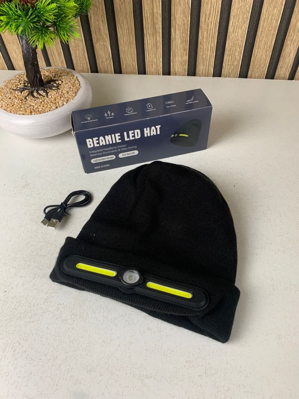 Bonnet d’hiver COB Headlight pour camping et randonnée – قبعة شتوية مزودة بمصباح أمامي - الصورة 2