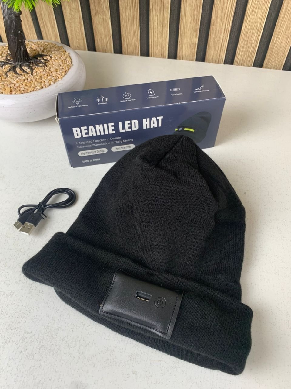 Bonnet d’hiver COB Headlight pour camping et randonnée – قبعة شتوية مزودة بمصباح أمامي - الصورة 4