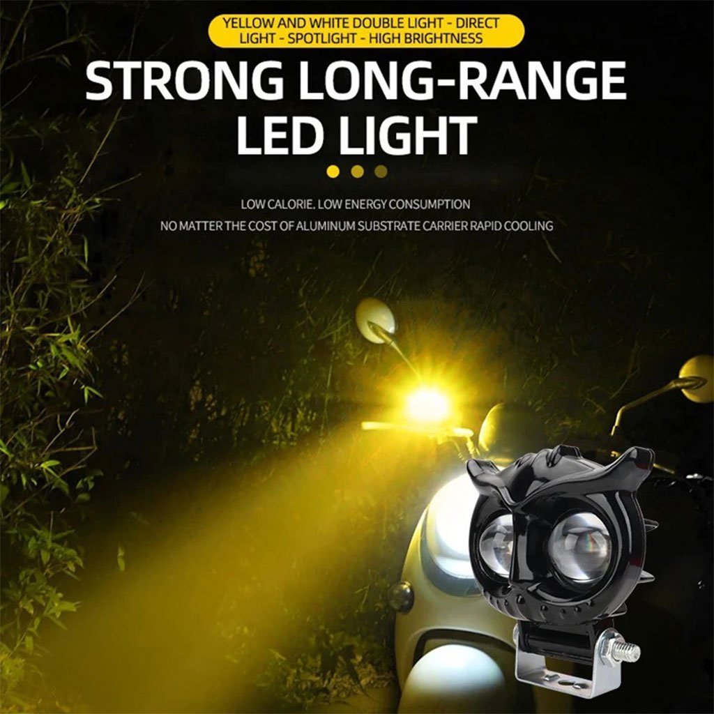 Lumière de hibou antibrouillard LED pour la moto 1Pcs – مصباح دراجات نارية عالي السطوع - الصورة 5