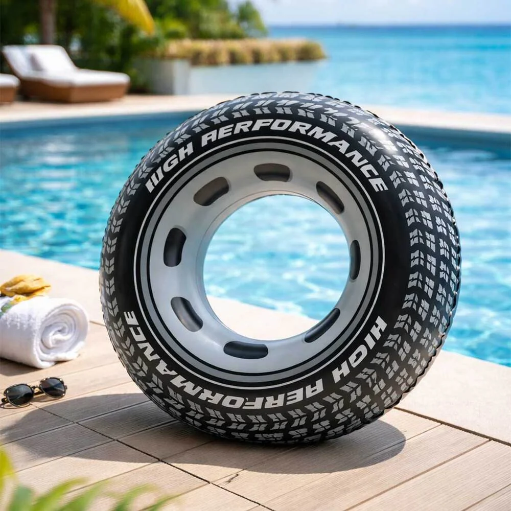 ⁦Bouée de Natation Adulte Design Pneu Sport en PVC Haute Résistance - عوامة وعجلة سباحة للبالغين بتصميم إطار السيارة الرياضي⁩ - الصورة ⁦11⁩