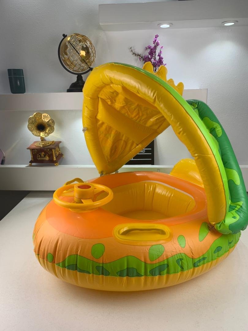 Bouée de natation gonflable pour bébé avec toit et Claxone – عوامة أطفال مع مظلة - الصورة 2