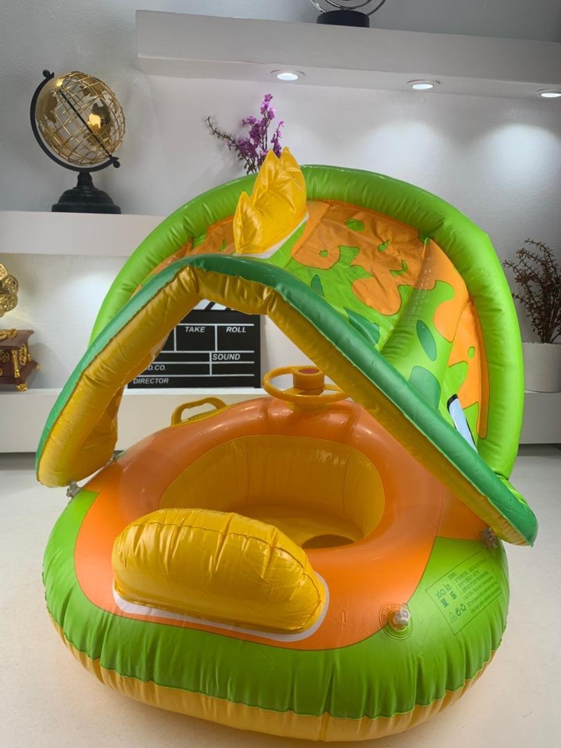 Bouée de natation gonflable pour bébé avec toit et Claxone – عوامة أطفال مع مظلة - الصورة 3