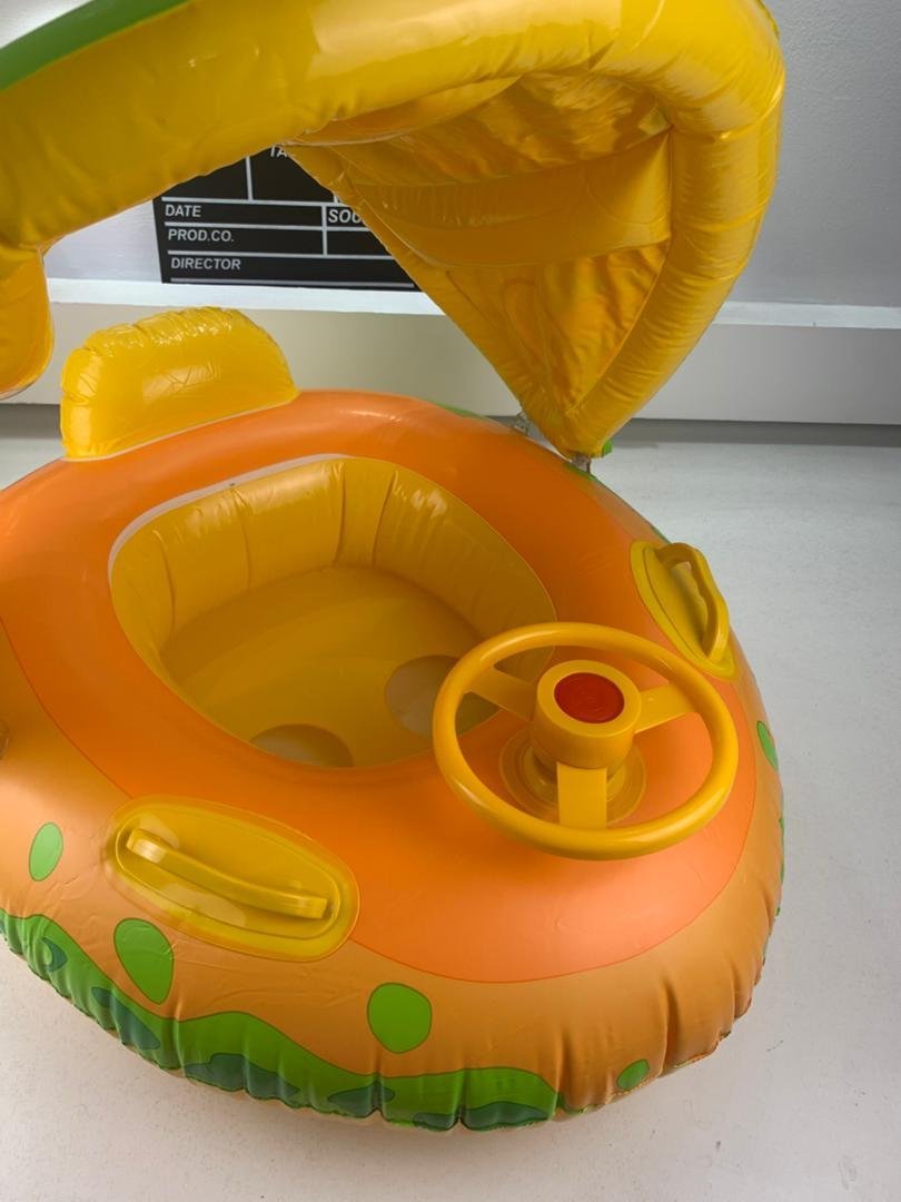 Bouée de natation gonflable pour bébé avec toit et Claxone – عوامة أطفال مع مظلة - الصورة 5