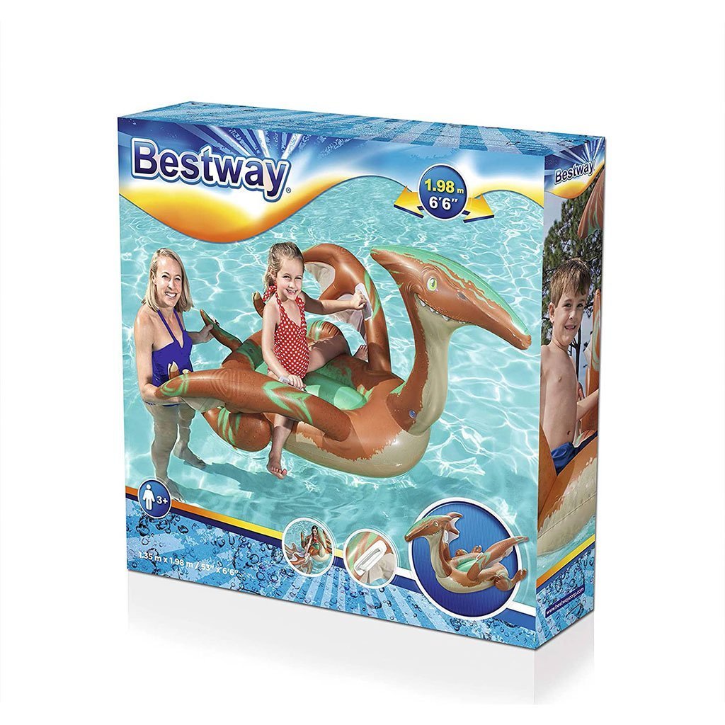 Bouée Gonflable Dinosaur Pour Enfants 135 x 198 cm Bestway #41105 - الصورة 2