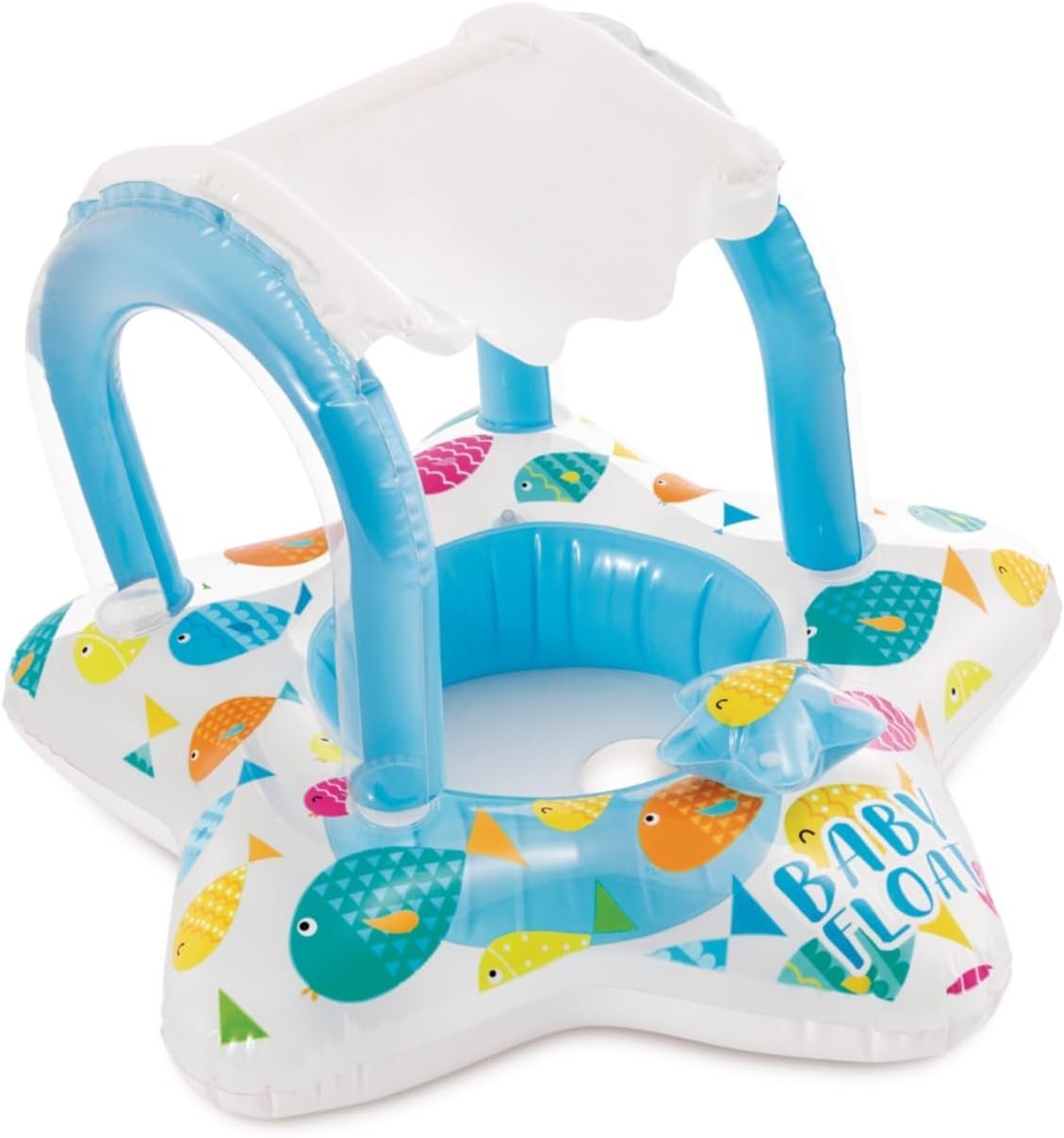 Bouée Siège Gonflable pour Bébé avec Parasol Anti-UV - Design Voiture INTEX 56573NP - عوامة السباحة المنفوخة للأطفال والرضع مع مظلة واقية من الشمس - الصورة 2
