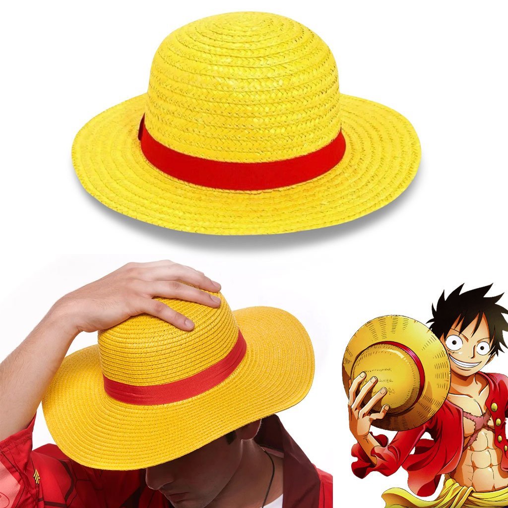Chapeau de Paille Iconique de Luffy - Cosplay Anime One Piece - قبعة قش لوفي الأسطورية الشهيرة لعشاق أنمي ون بيس