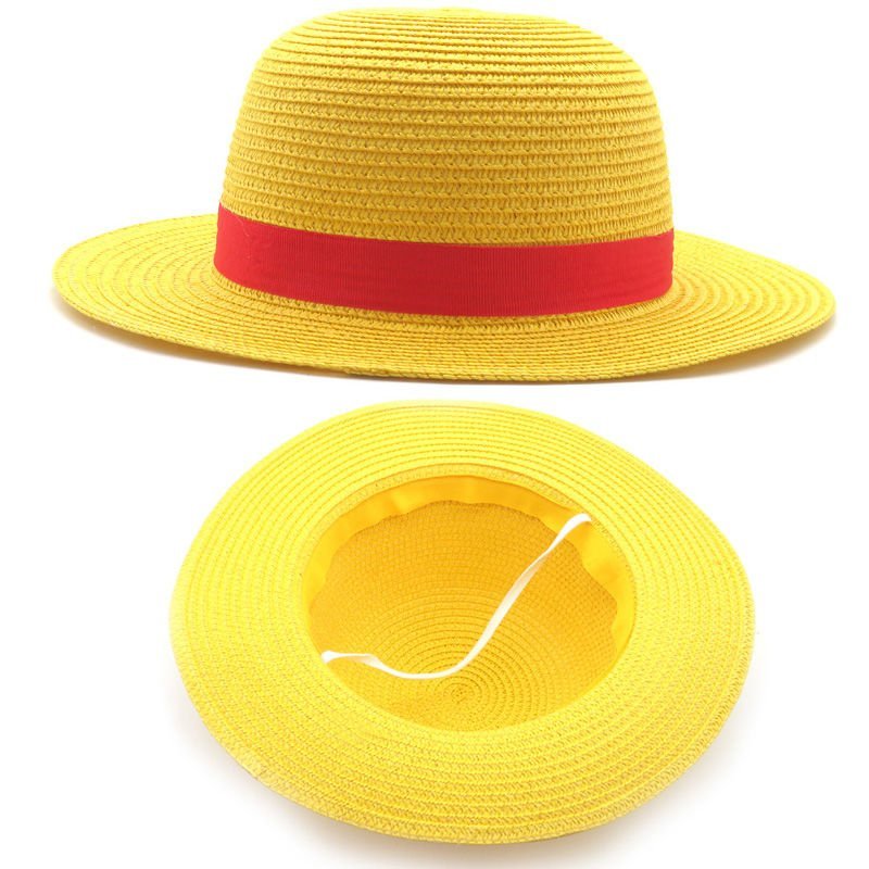⁦Chapeau de Paille Iconique de Luffy - Cosplay Anime One Piece - قبعة قش لوفي الأسطورية الشهيرة لعشاق أنمي ون بيس⁩ - الصورة ⁦2⁩