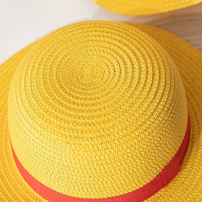 ⁦Chapeau de Paille Iconique de Luffy - Cosplay Anime One Piece - قبعة قش لوفي الأسطورية الشهيرة لعشاق أنمي ون بيس⁩ - الصورة ⁦5⁩