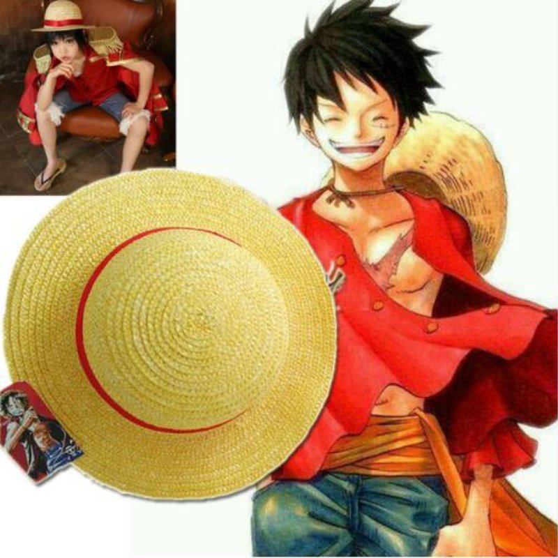 ⁦Chapeau de Paille Iconique de Luffy - Cosplay Anime One Piece - قبعة قش لوفي الأسطورية الشهيرة لعشاق أنمي ون بيس⁩ - الصورة ⁦7⁩