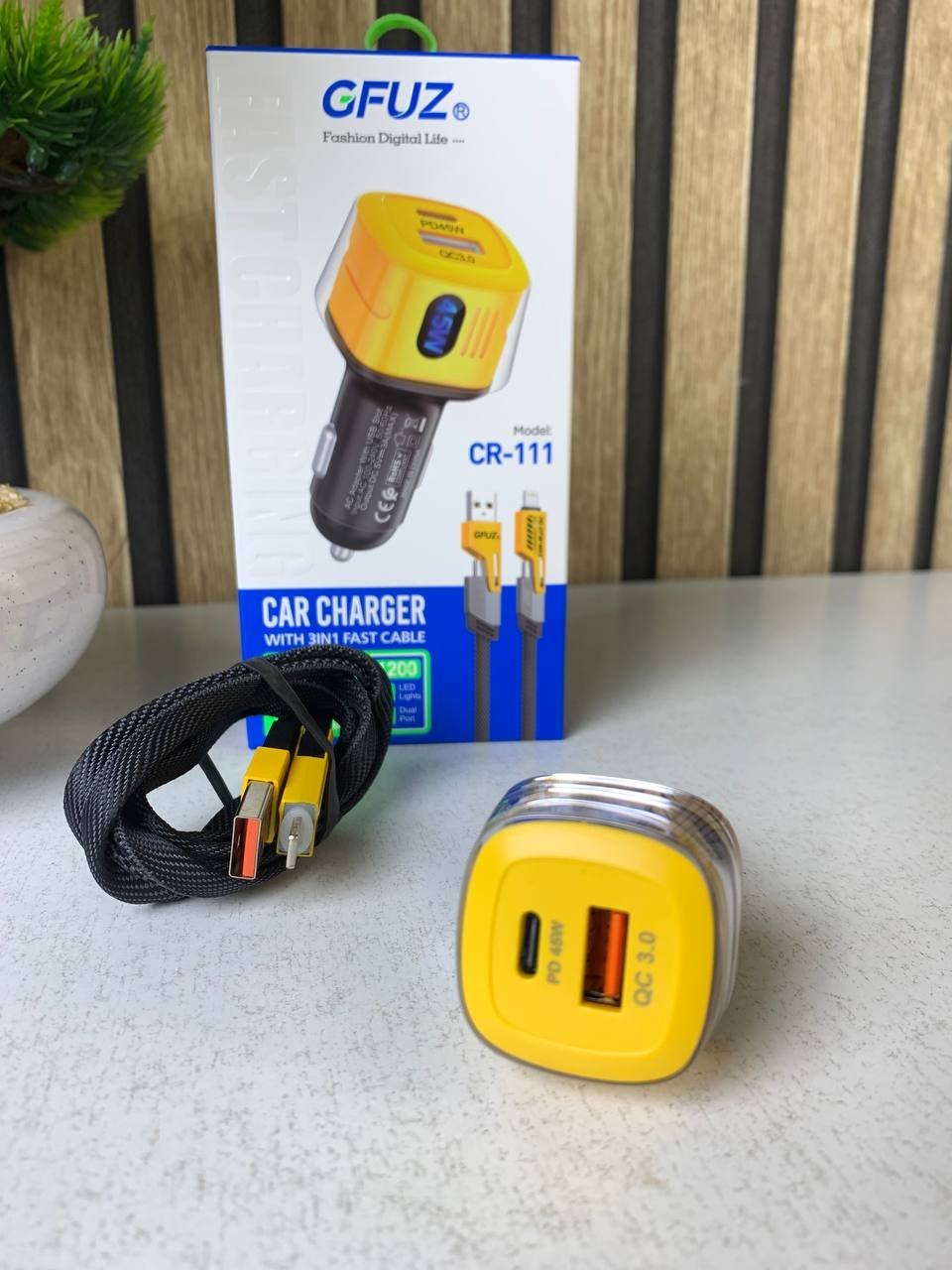 Chargeur Voiture 3en1 Fast Charge 45W - شاحن سيارة سريع - الصورة 4