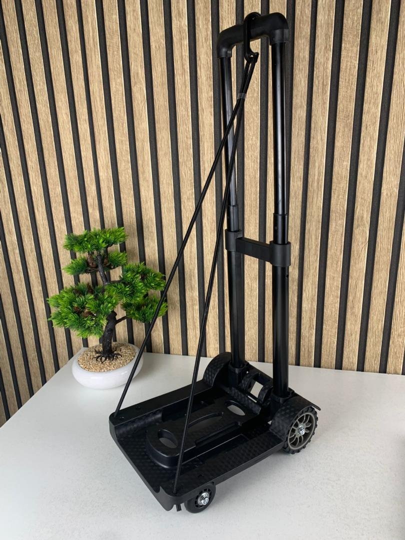 Chariot de manutention pliable et léger à 2 roues avec cordes élastiques – عربة خفيفة الوزن وقابلة للطي ذات عجلتين مع حبال مرنة - الصورة 2