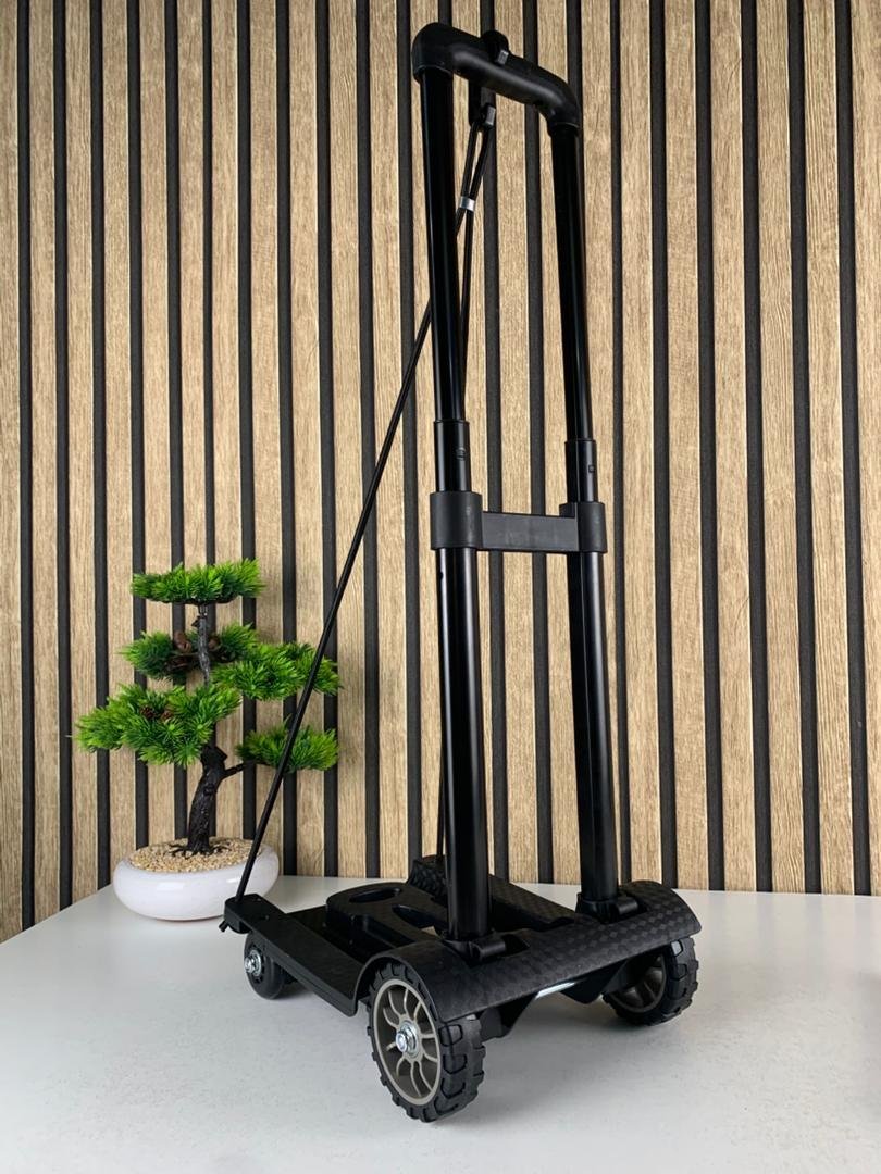 Chariot de manutention pliable et léger à 2 roues avec cordes élastiques – عربة خفيفة الوزن وقابلة للطي ذات عجلتين مع حبال مرنة - الصورة 3