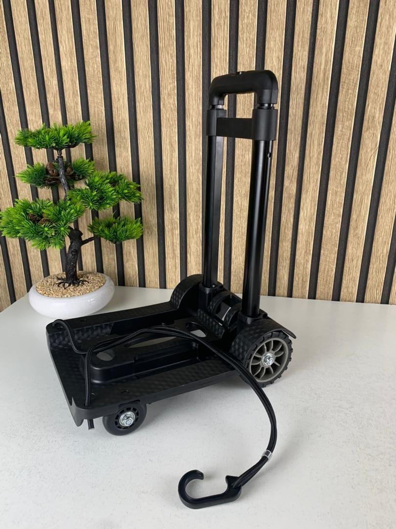 Chariot de manutention pliable et léger à 2 roues avec cordes élastiques – عربة خفيفة الوزن وقابلة للطي ذات عجلتين مع حبال مرنة - الصورة 4