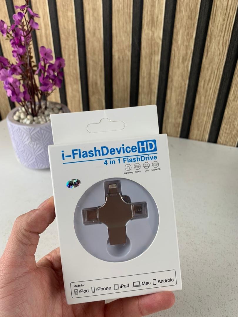 ⁦Clé USB 256GB i-Flash - 4 en 1 (Lightning + Micro + USB et Type-C Ports )⁩ - الصورة ⁦2⁩