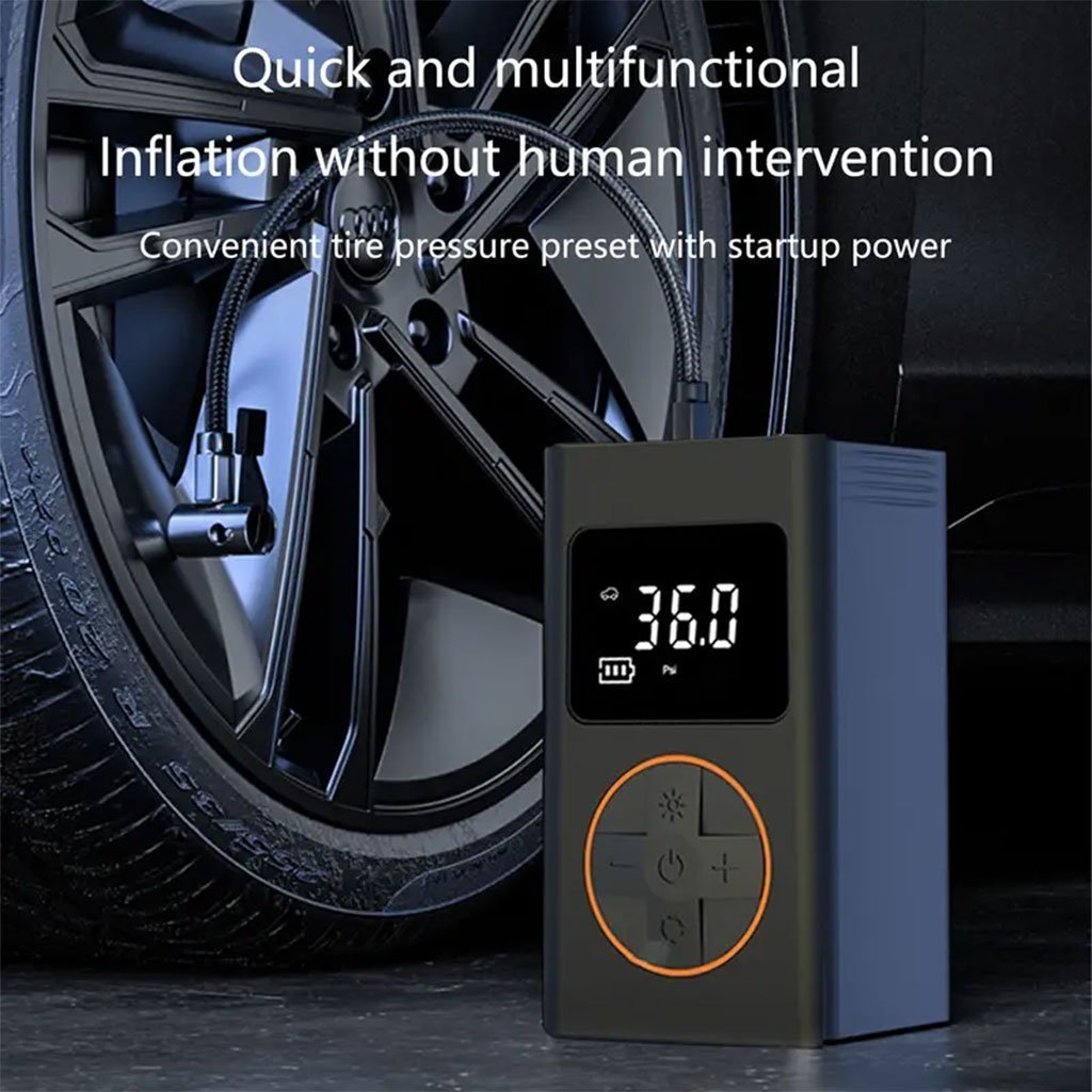 Compresseur d’air pour pneus de voiture avec manomètre numérique – جهاز ضغط الهواء - الصورة 6