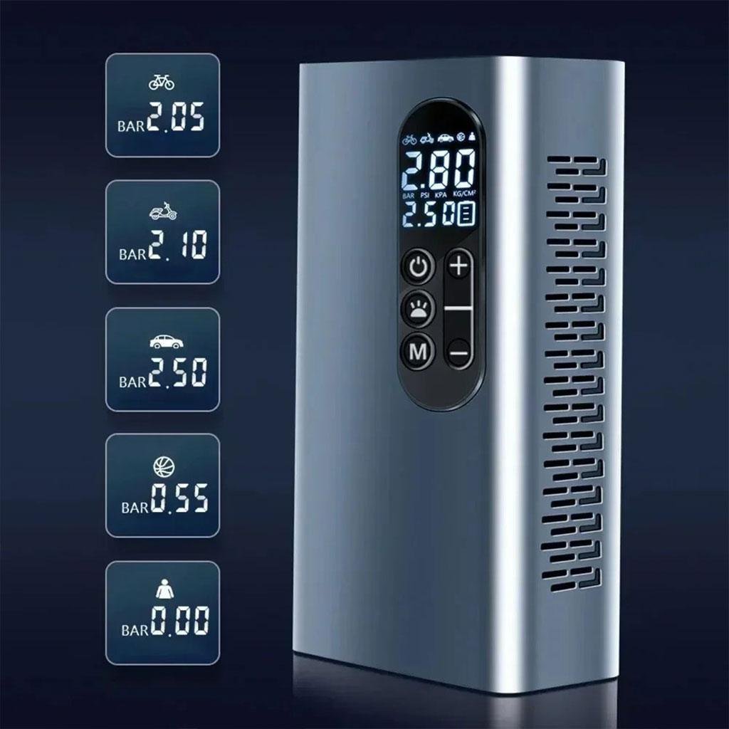 Compresseur À Air Portatif 150 PSI Rechargeable avec Lampe LED – جهاز نفخ عجلات محمول - الصورة 5