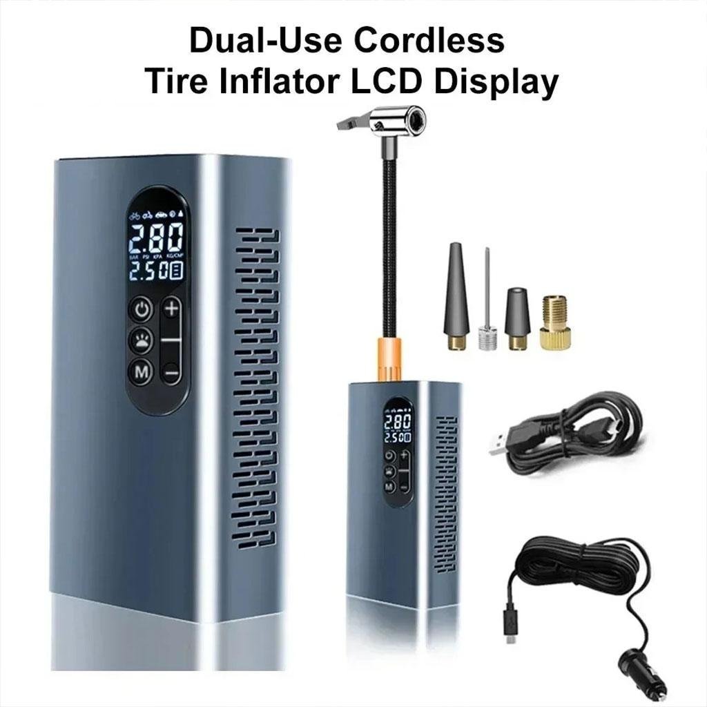 Compresseur À Air Portatif 150 PSI Rechargeable avec Lampe LED – جهاز نفخ عجلات محمول - الصورة 6