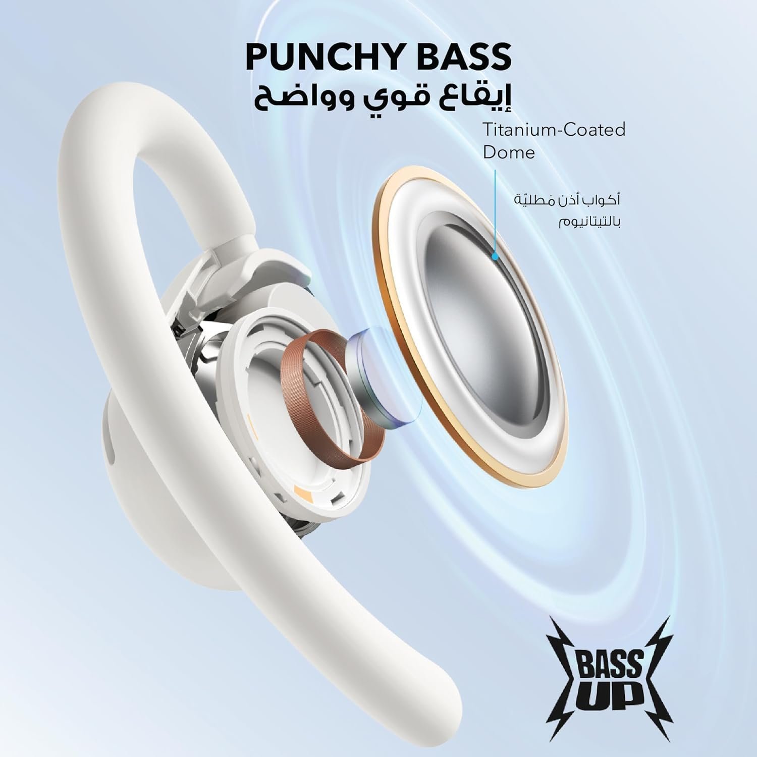 Écouteurs Open-Ear soundcore by Anker V20i Crochets Ajustables Autonomie 36H et Lumières LED - سماعات أنكر اللاسلكية ذات التصميم المفتوح والخطاف القابل للتعديل - الصورة 9