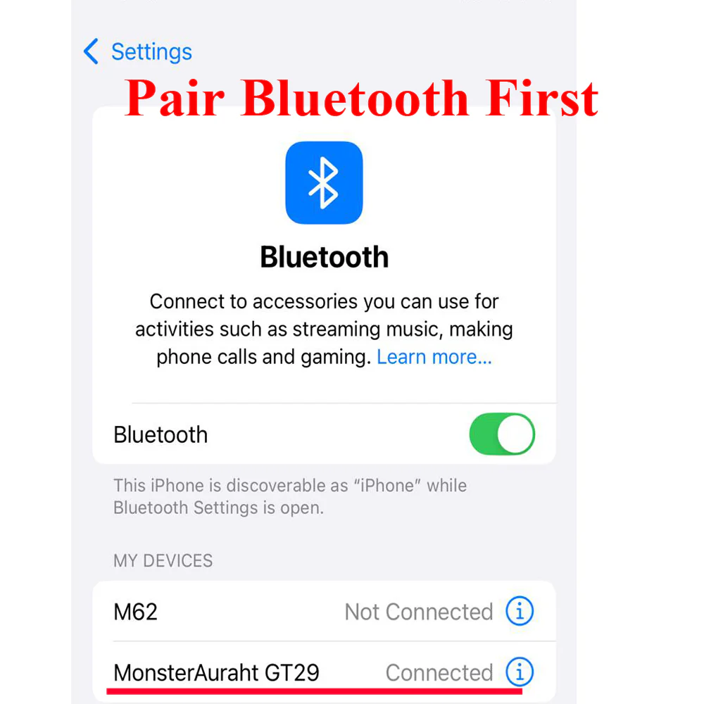 ⁦Écouteurs sans fil Monster Aura Fit GT29 Open-Back Ai Traduction - سماعات اللاسلكية بنظام الترجمة⁩ - الصورة ⁦6⁩