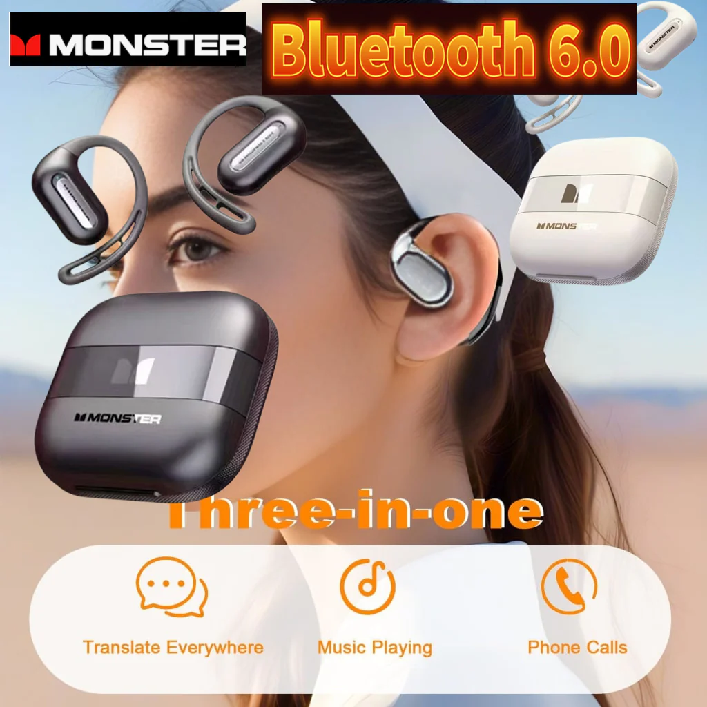 ⁦Écouteurs sans fil Monster Aura Fit GT29 Open-Back Ai Traduction - سماعات اللاسلكية بنظام الترجمة⁩ - الصورة ⁦9⁩