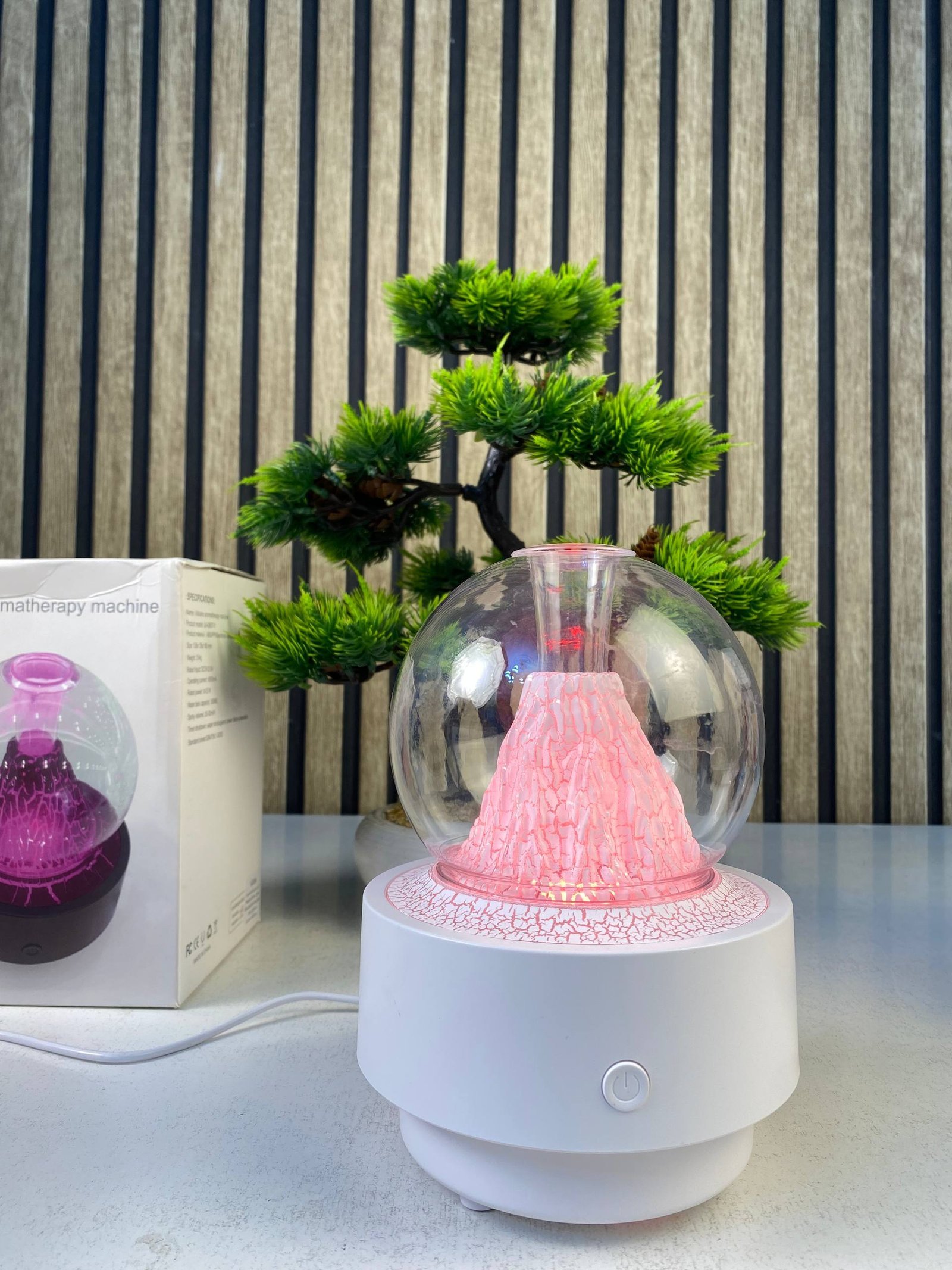Diffuseur d'Arôme et Humidificateur Effet Volcan Capacité 300ml - موزع العطور والزيوت الذكي بتأثير البركان المضيء - الصورة 3