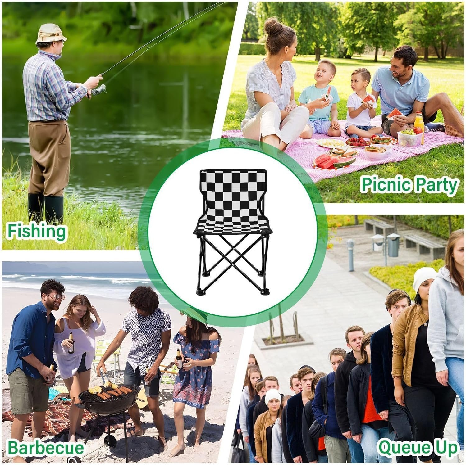 Ensemble de Camping Pliable Table et 2 Chaises Portables - طقم تخييم ونزهات قابل للطي (طاولة + كرسيين) - الصورة 2
