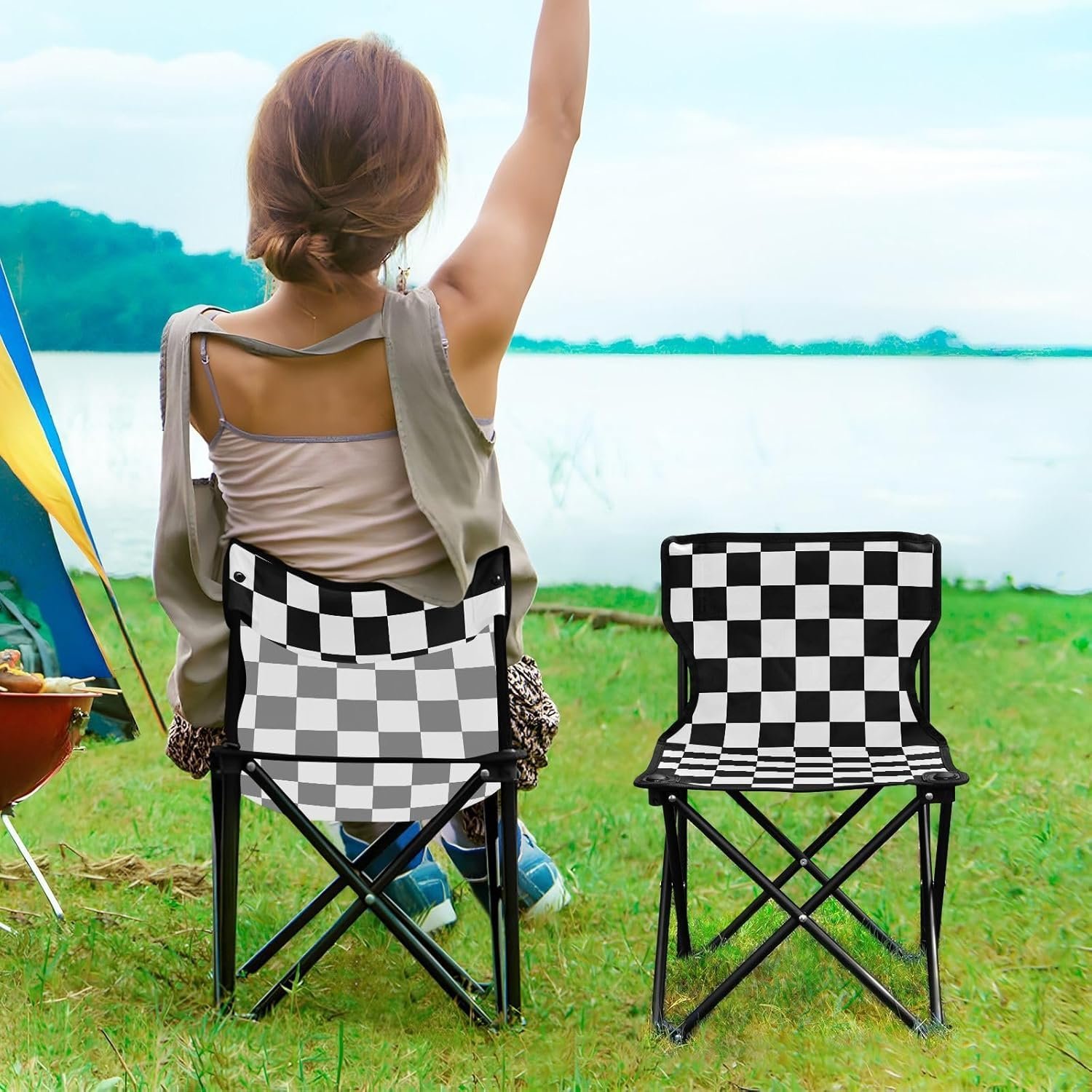 Ensemble de Camping Pliable Table et 2 Chaises Portables - طقم تخييم ونزهات قابل للطي (طاولة + كرسيين) - الصورة 3