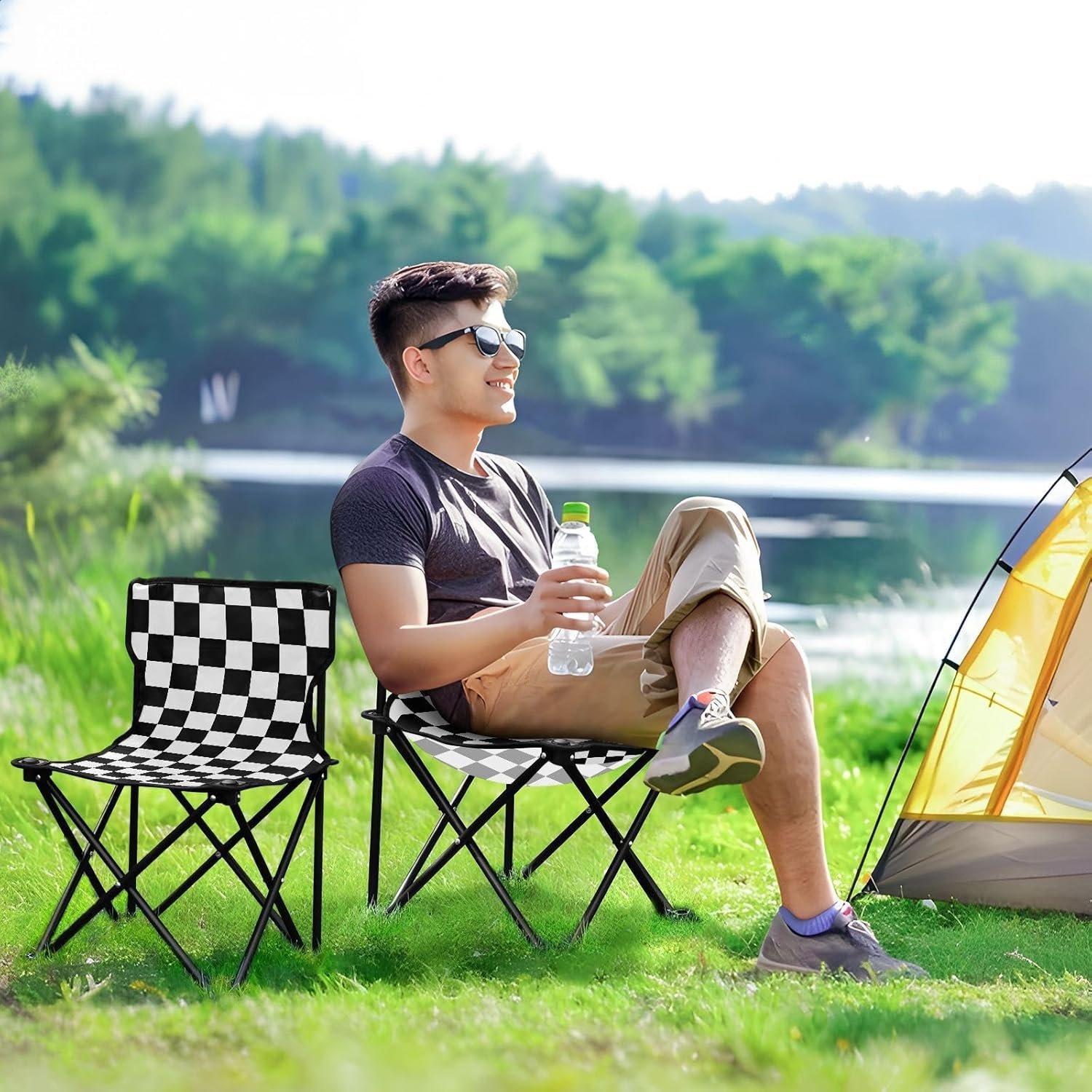 Ensemble de Camping Pliable Table et 2 Chaises Portables - طقم تخييم ونزهات قابل للطي (طاولة + كرسيين) - الصورة 5