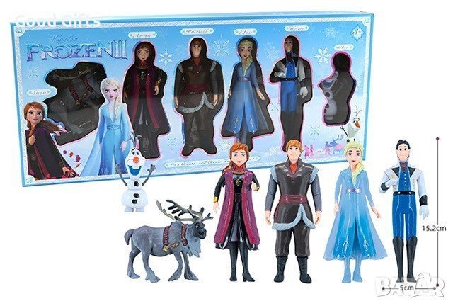 Ensemble de figurine Frozen 6 caractéres - الصورة 2