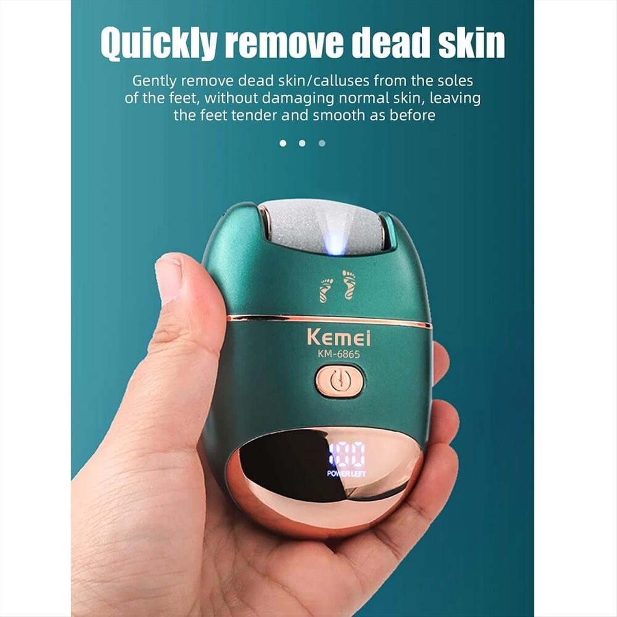 ⁦Exfoliant pour les pieds Kemei KM-6865 - مقشر القدمين من كيمي⁩ - الصورة ⁦2⁩