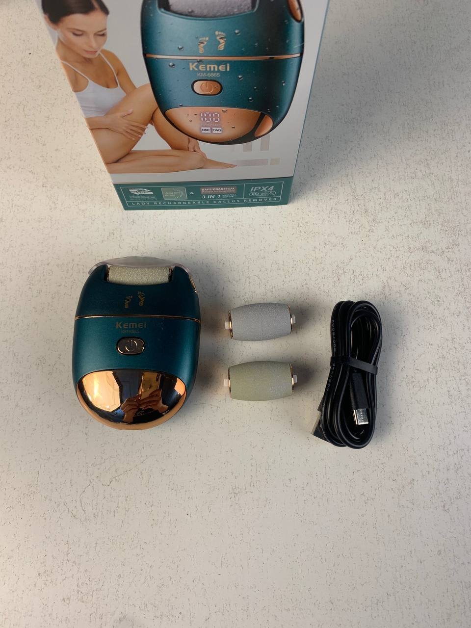 ⁦Exfoliant pour les pieds Kemei KM-6865 - مقشر القدمين من كيمي⁩ - الصورة ⁦7⁩