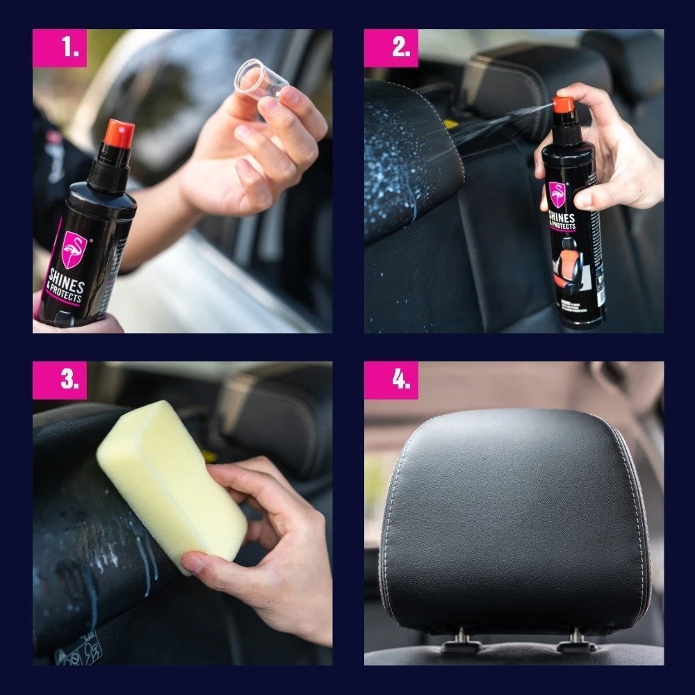 FLAMINGO Brillance ET Protection Intérieure pour Voitures 295 ml – منظف مقاعد الجلدية للسيارات - الصورة 3