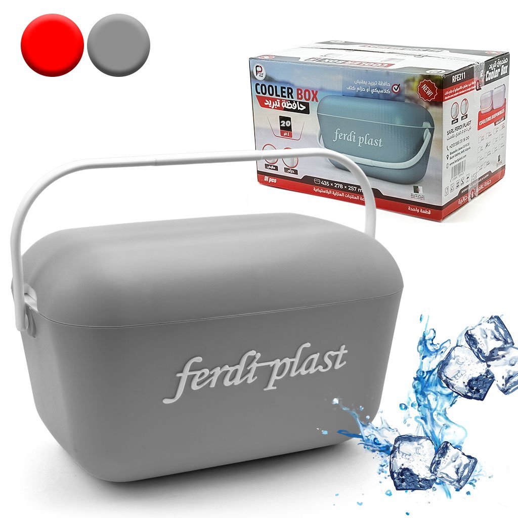 Glacière Portable 20L Ferdi Plast - Idéale pour Pique-Nique, Plage et Camping - حافظة تبريد بسعة 20 لتر من فردي بلاست
