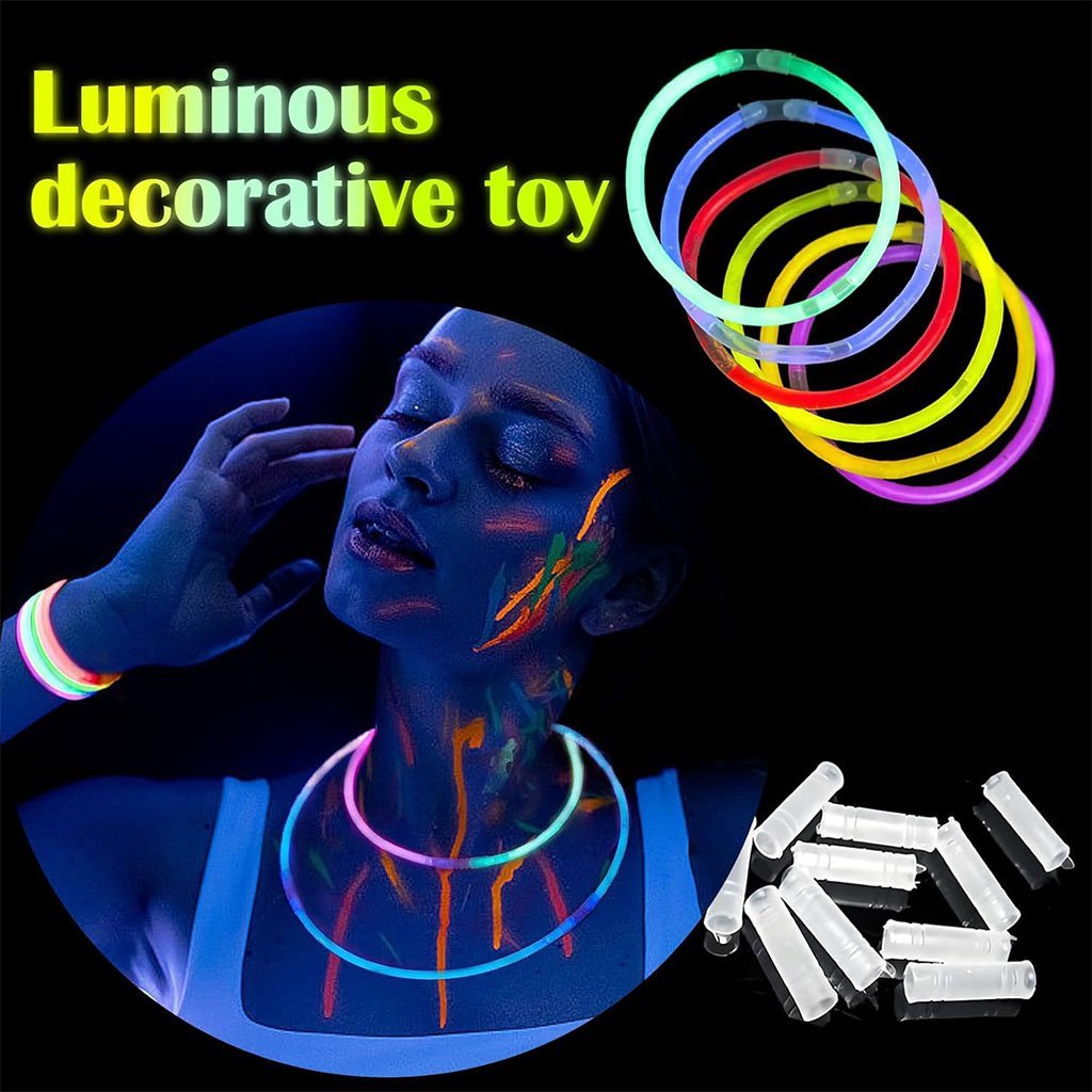 Glow Sticks Bulk Party Favors 50pcs 8inch Party Time - أساور مضيئة للحفلات - الصورة 7