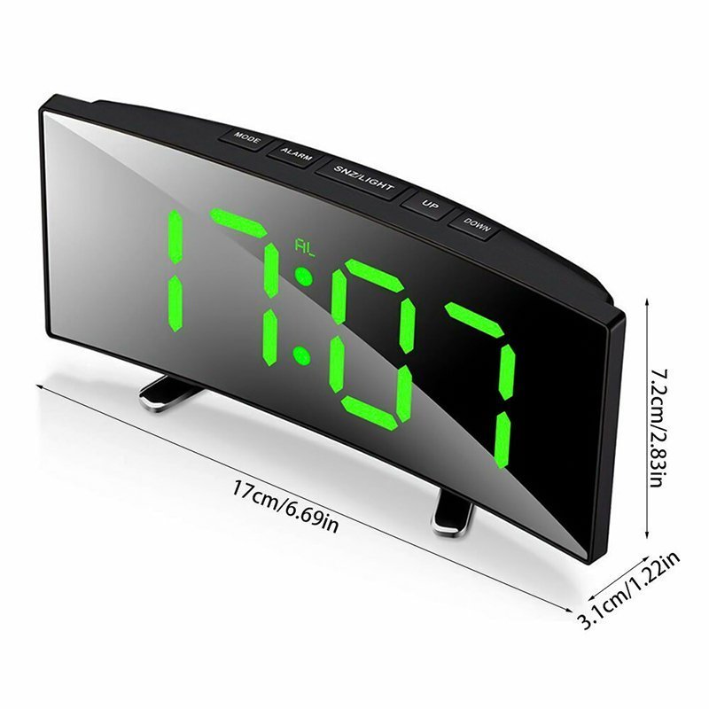 Horloge et réveil thermomètre de table electronique lumineux DT-6507 - الصورة 11